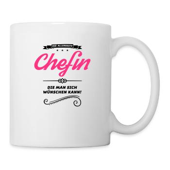 chefin allerbeste design - Tasse - Weiß - Rechts