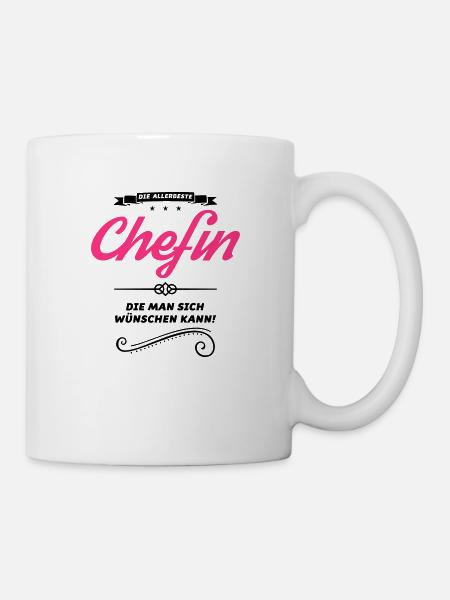 chefin allerbeste design - Tasse - Weiß