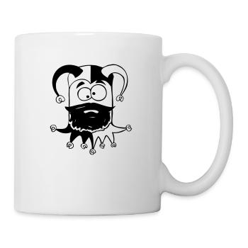 Jester squinting cube - Mug - white - Right