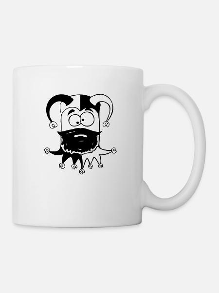 Jester squinting cube - Mug - white