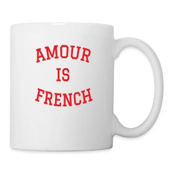 The bestseller ❤️AMOUR IS FRENCH in red - Mug - white - Right