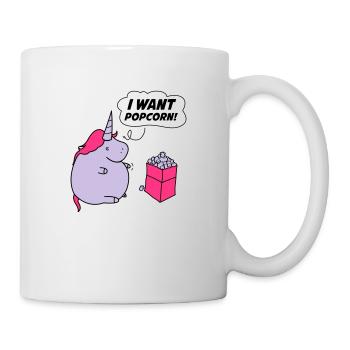 unicorn_want_popcorn_002 - Mug blanc - blanc - Droite