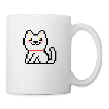 8-BIT WHITE CAT - Mug - white - Right