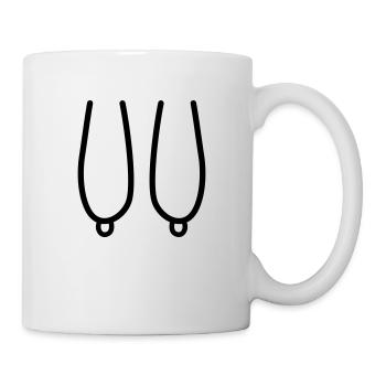 Hängende Brüste - Tasse - Weiß - Rechts