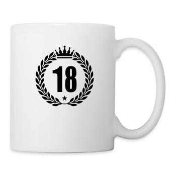 18 kranz krone - Tasse - Weiß - Rechts