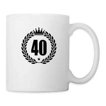 40 kranz krone - Tasse - Weiß - Rechts