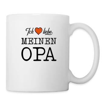 Ich liebe meinen Opa Herz - Tasse - Weiß - Rechts