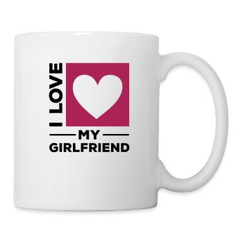 i love my girlfriend - Tasse - Weiß - Rechts