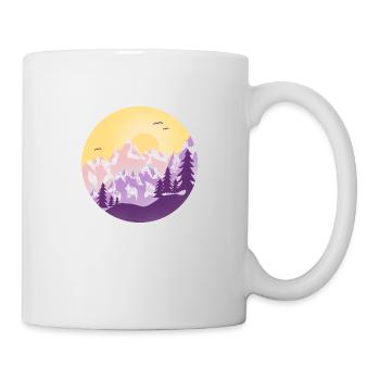 Les montagnes appellent - Mug blanc - blanc - Droite