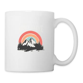 Go Where You Feel Most Alive, Retro Vintage 70s - Mug - white - Right