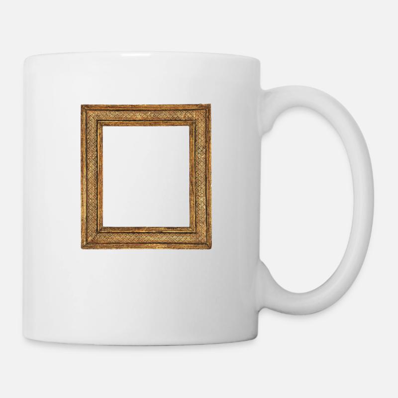 Cadre photo doré - Mug blanc - blanc