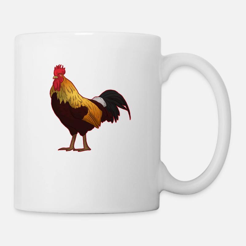 Hahn Huehnchen Henne - Tasse - Weiß