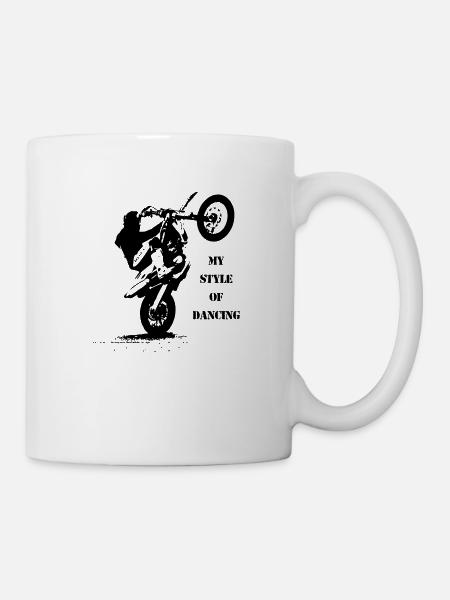 Moto Cross Cross Moto Moto Moto - Mug blanc - blanc