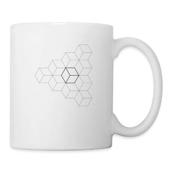 Cubes triangulaires - Mug blanc - blanc - Droite