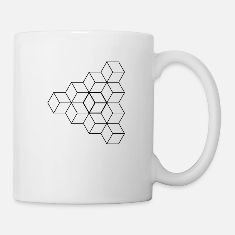 Triangle Cube Bold - Mug blanc - blanc