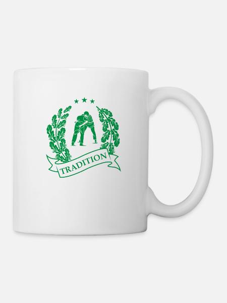 Swinging wrestlers - Mug - white