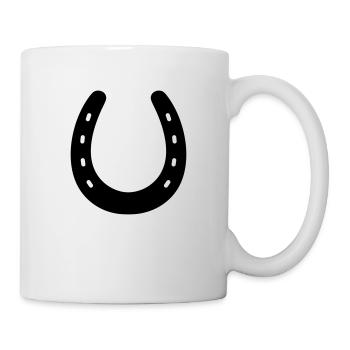 Hufeisen Clipart Symbol Form Pferde - Tasse - Weiß - Rechts