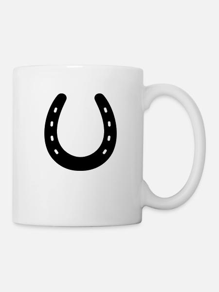 Hufeisen Clipart Symbol Form Pferde - Tasse - Weiß