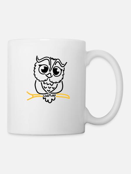 Chouette - Mug blanc - blanc