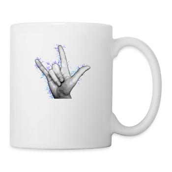 LOVE YOU Blue - Mug - white - Right