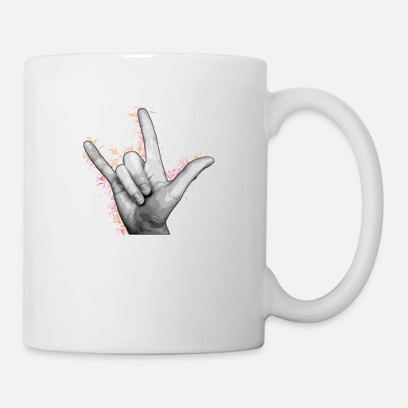 LOVE YOU Orange - Mug blanc - blanc