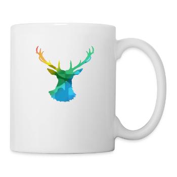 Hirsch - Tasse - Weiß - Rechts
