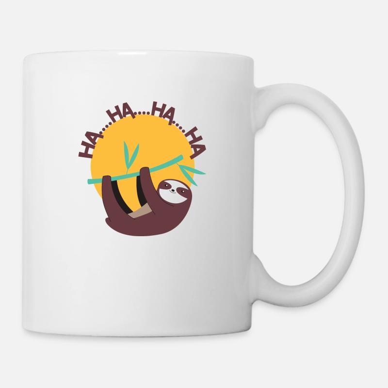 SLOTH LAUGHING - Mug - white