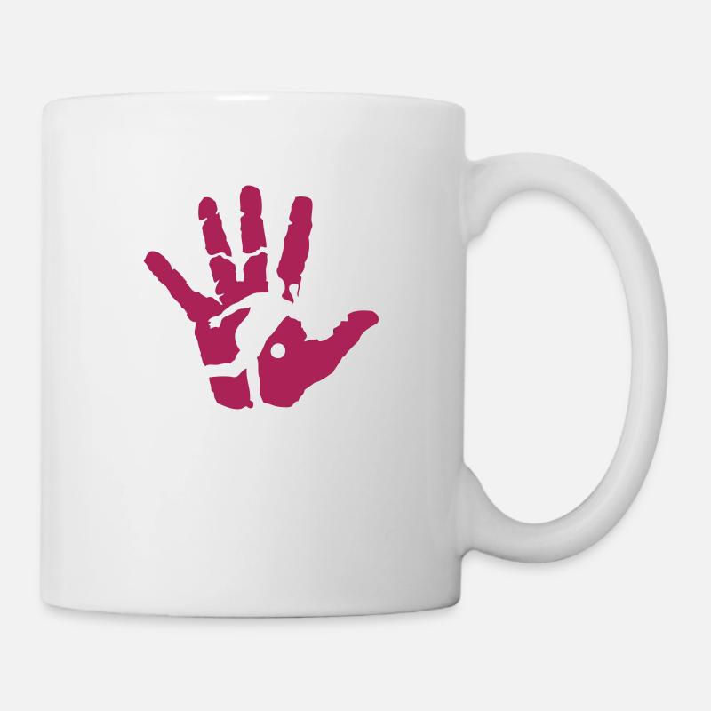 main bowling - Mug blanc - blanc