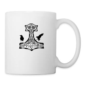 hammer thor Raben - Tasse - Weiß - Rechts