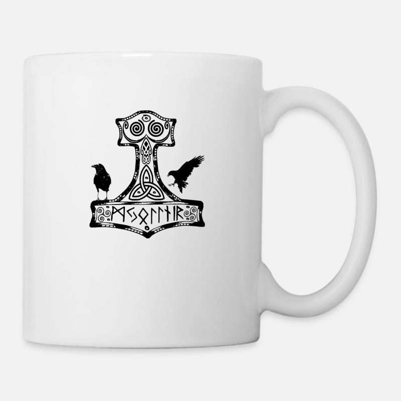 marteau thor Corbeau - Mug blanc - blanc