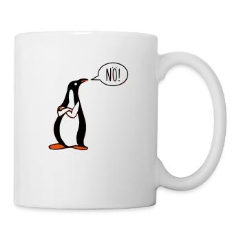 Pinguin sagt NÖ - Tasse - Weiß - Rechts