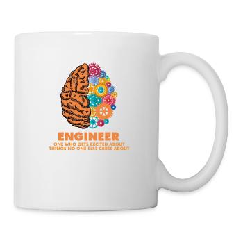 INGÉNIEUR QUI S'EXCITE SUR LES CHOSES - Mug blanc - blanc - Droite