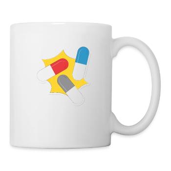 Pop art design gift retro capsule drug - Mug - white - Right