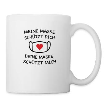 Maske - Tasse - Weiß - Rechts