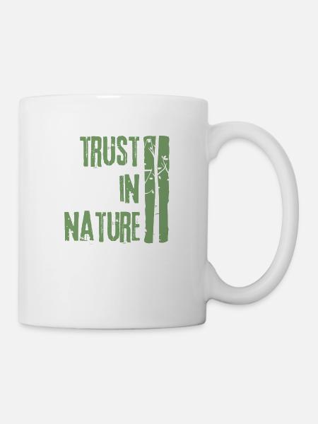 Confiance dans la nature Arbre Nature Love Gift - Mug blanc - blanc