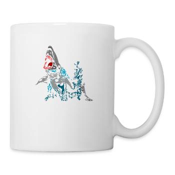 requin - Mug blanc - blanc - Droite