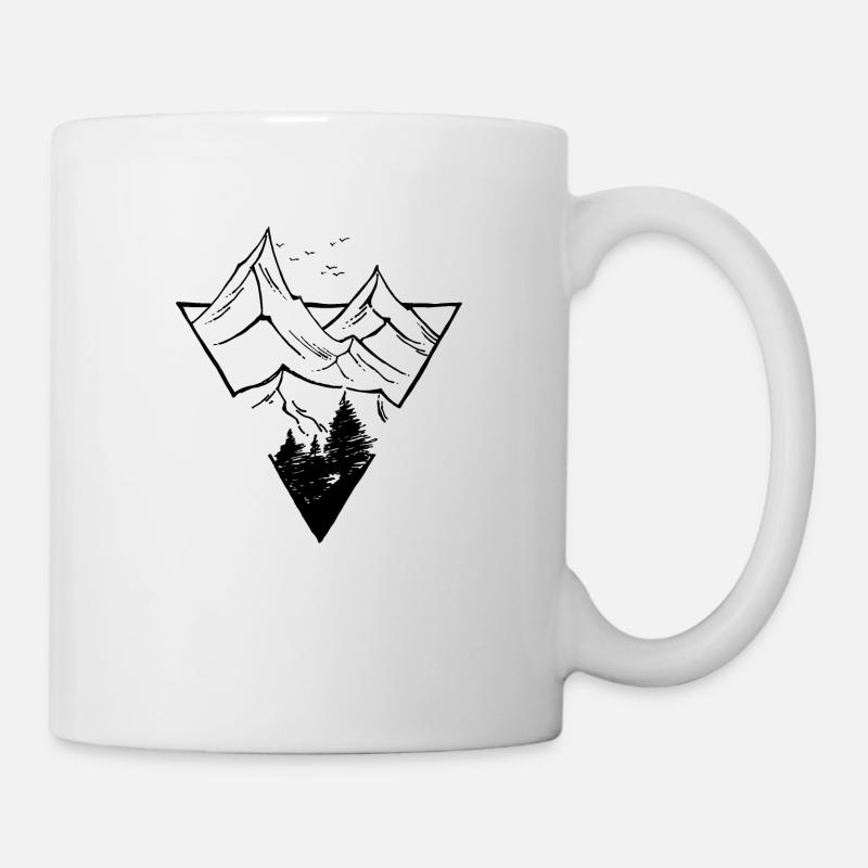 Triangle, Mountains & Forest - Mug - white