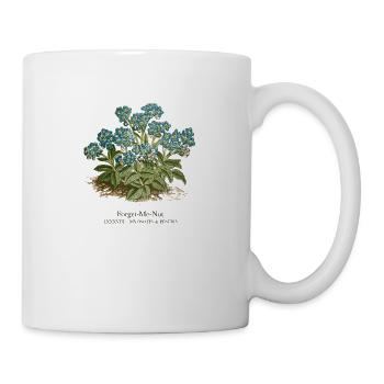 Vergiss mich nicht Blume (Vergissmeinndung)Vintage - Tasse - Weiß - Rechts