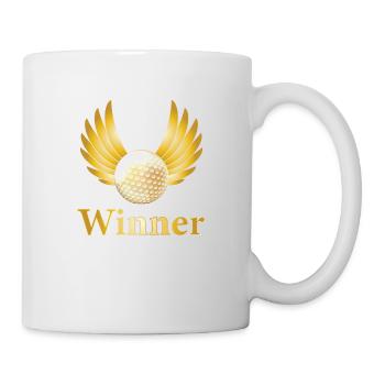 Golf Sieger Golfball Platz Geschenk Trophäe Sport - Tasse - Weiß - Rechts