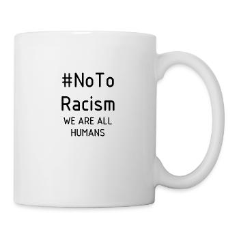 No To Racism We are all human demonstration - Mug - white - Right