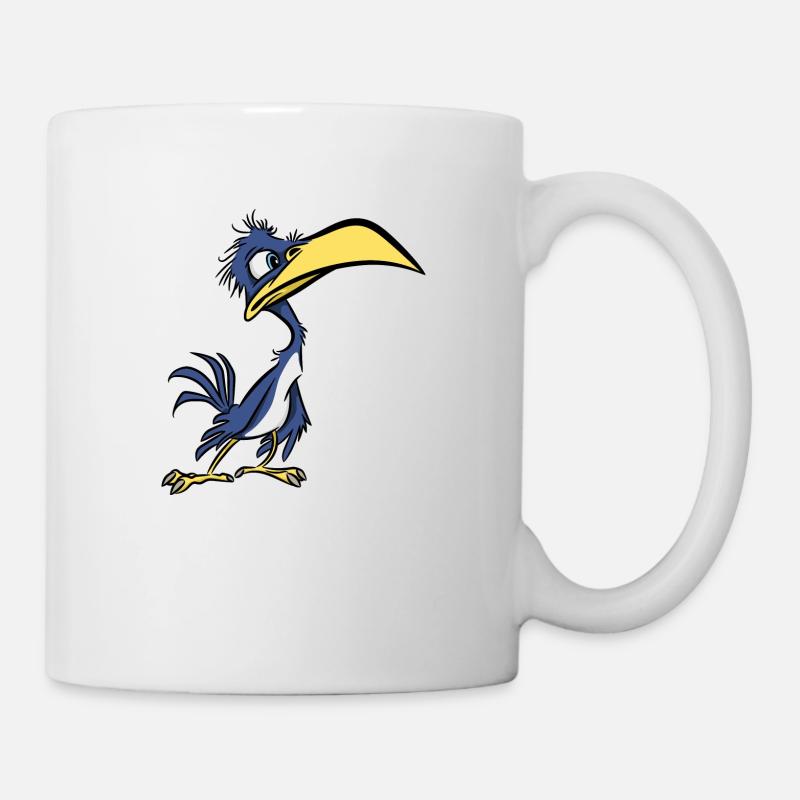 Schräger Vogel - Tasse - Weiß