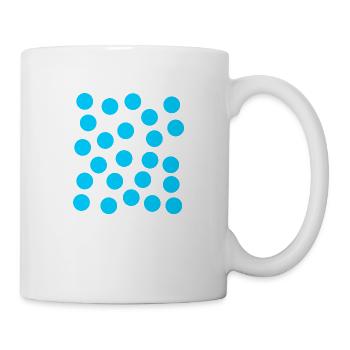 blaue punkte - Tasse - Weiß - Rechts