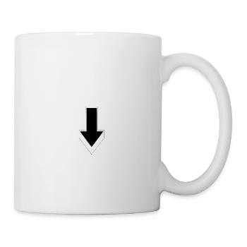 Dortmund mit Pfeil nach unten Schwarz/Weiß - Tasse - Weiß - Rechts