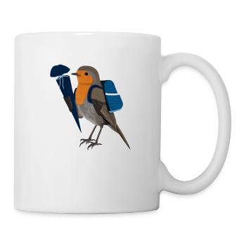 European robin school start school bag blue - Mug - white - Right