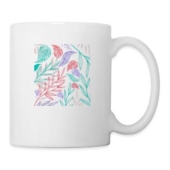 Modèle avec des plantes tropicales - Mug blanc - blanc - Droite