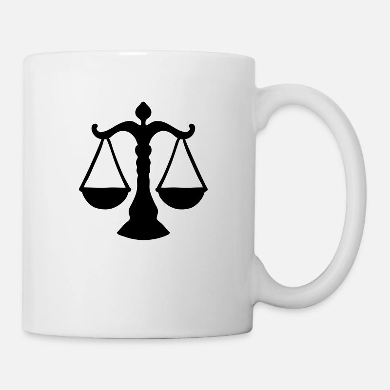 balance / signe de justice - Mug blanc - blanc