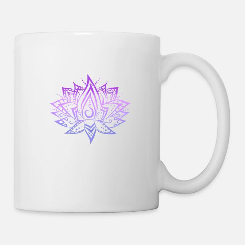 lotus colors purple - Mug - white