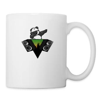 begeisterter Panda - Tasse - Weiß - Rechts