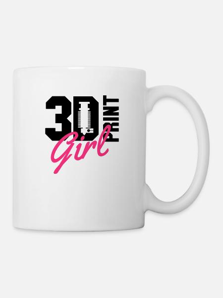 3d print girl - Mug blanc - blanc