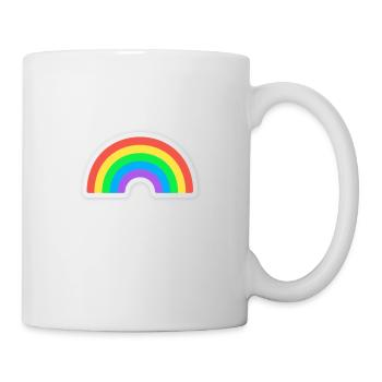 Arc-en-ciel - Mug blanc - blanc - Droite